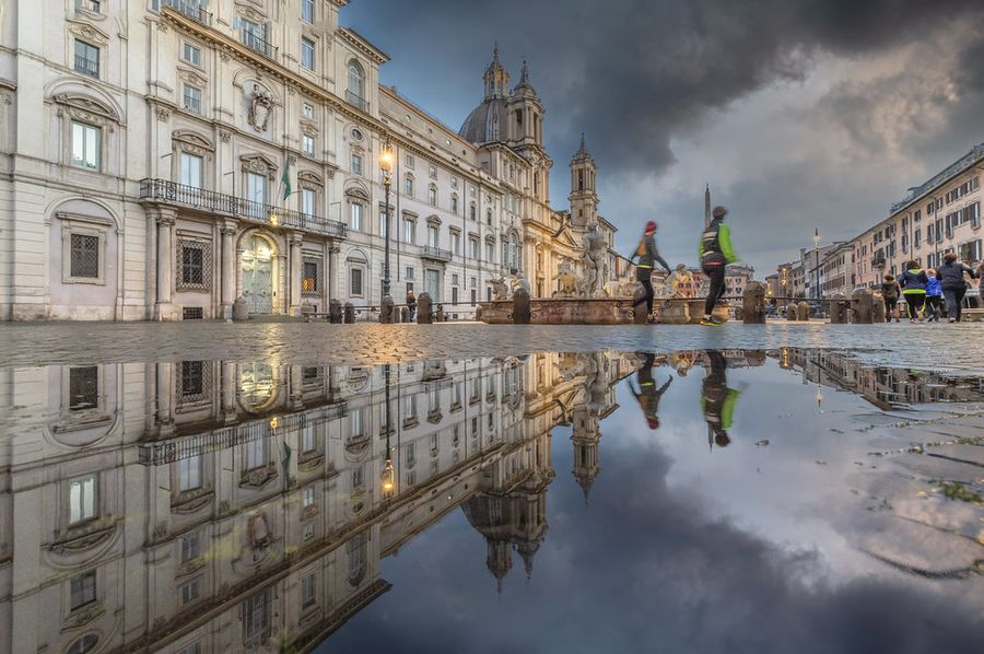 Piazza Navona after rain, Rome