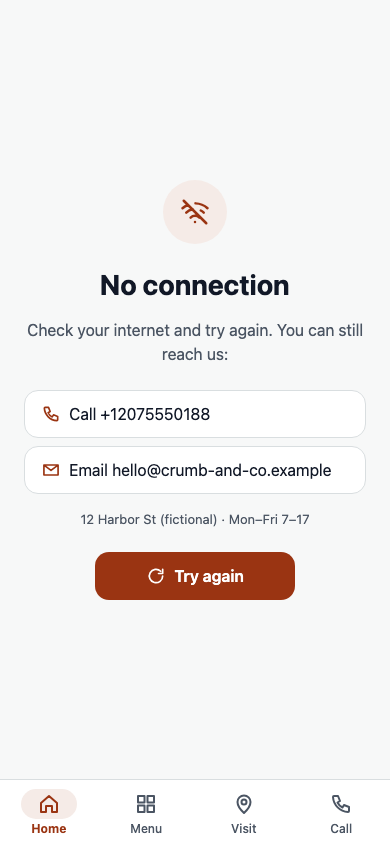 No internet
